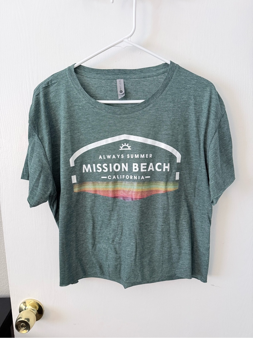 Next Level Apparel Green Mission Beach Graphic Tee